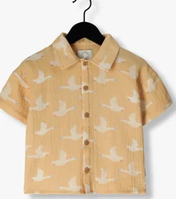 cognac sproet & sprout polo shirt goose print