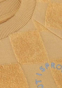cognac sproet & sprout t-shirt raglan sweatshirt terry blocks