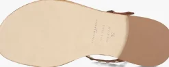 cognac stefano lauran platte sandalen 24202