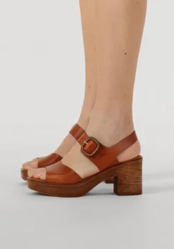 cognac stefano lauran sandalen met hak 930