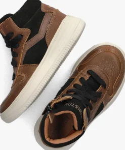 cognac ton & ton hoge sneakers olle