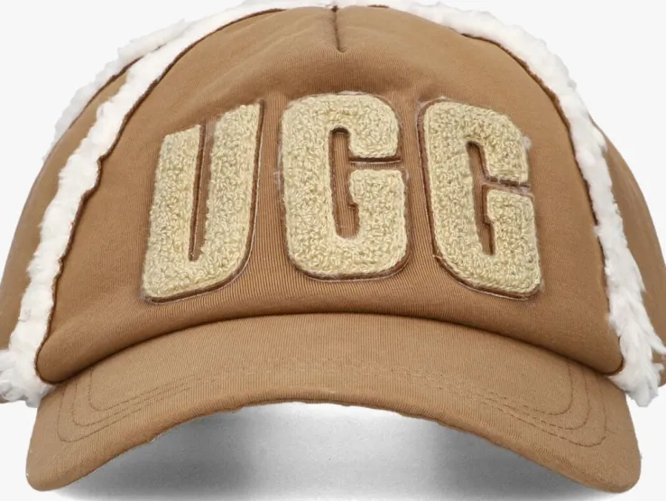 cognac ugg pet bondfed fleece baseball cap
