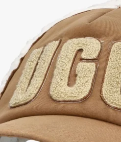 cognac ugg pet bondfed fleece baseball cap