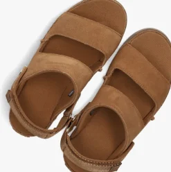 cognac ugg platte sandalen k goldenstar glide