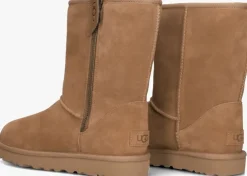 cognac ugg vachtlaarzen classic short bailey laars met zip