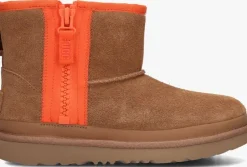cognac ugg vachtlaarzen classic mini zipper k