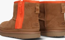 cognac ugg vachtlaarzen classic mini zipper k