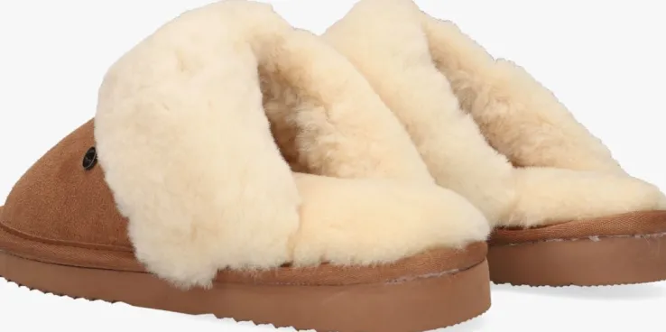 cognac warmbat pantoffels flurry