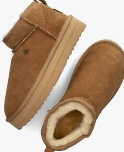 cognac warmbat vachtlaarzen durack plateau