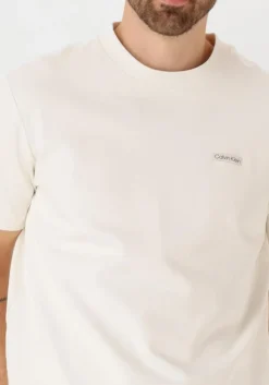 creme calvin klein t-shirt calvin klein label tee