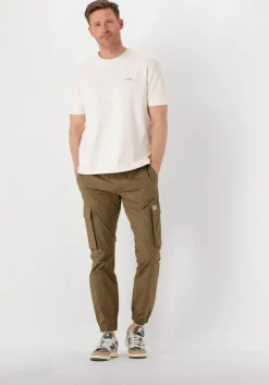 creme calvin klein t-shirt calvin klein label tee