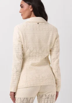 creme liu jo blazer pizzo macrame tp jacket