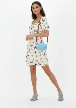 creme na-kd mini jurk front rouching mini dress