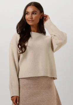 creme neo noir trui detri solid knit blouse
