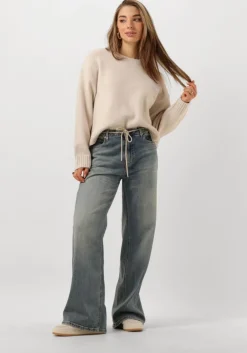 creme neo noir trui detri solid knit blouse