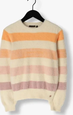 creme nono trui ketan fluffy yarn striped sweater