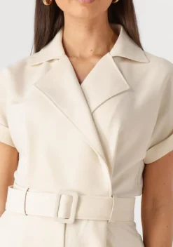 creme notre-v playsuits nv-fern