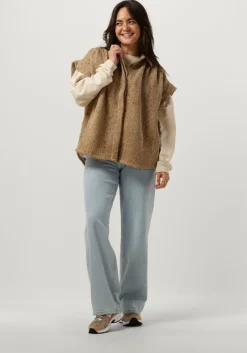 creme ruby tuesday trui timothee sweat top with shoulder detail