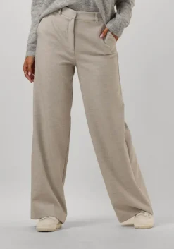 creme selected femme pantalon slfrita-paxa hw extra wide pant