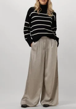 creme selected femme wijde broek slfselene hw wide pant