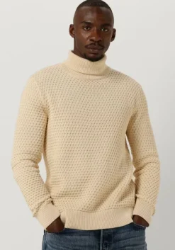 creme selected homme coltrui remy ls knit all stu roll neck w camp