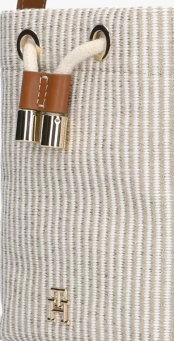 creme tommy hilfiger schoudertas th premium beach le bucket