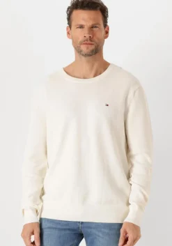 creme tommy hilfiger trui essential structure crew neck