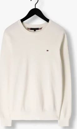creme tommy hilfiger trui essential structure crew neck