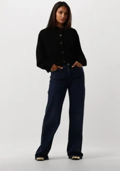 donkerblauwe 7 for all mankind wide jeans lotta luxe vintage paradise cove with raw cut