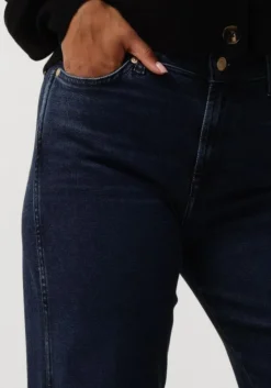 donkerblauwe 7 for all mankind wide jeans lotta luxe vintage paradise cove with raw cut