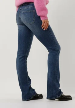 donkerblauwe 7 for all mankind skinny jeans hw skinny slim illusion alleyway with raw cut