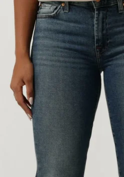 donkerblauwe 7 for all mankind straight leg jeans roxanne luxe vintage sea level