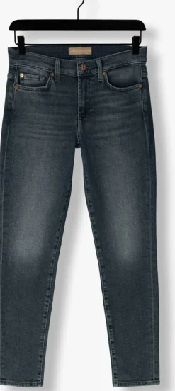 donkerblauwe 7 for all mankind straight leg jeans roxanne luxe vintage sea level