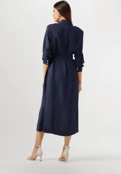 donkerblauwe access midi jurk 53-3328-667