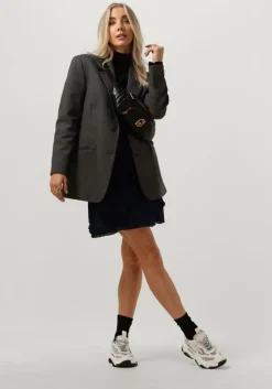 donkerblauwe alix the label minirok graphic raffle skirt