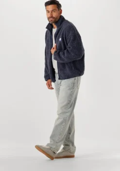 donkerblauwe american vintage vest hoktown zip