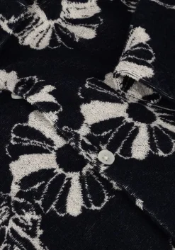 donkerblauwe anerkjendt casual overhemd akleo frotte aop shirt