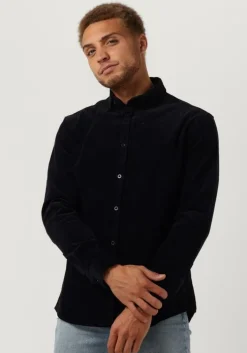 donkerblauwe anerkjendt overshirt akleif corduroy shirt