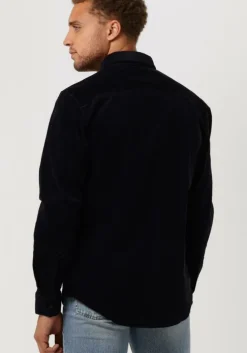 donkerblauwe anerkjendt overshirt akleif corduroy shirt