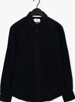 donkerblauwe anerkjendt overshirt akleif corduroy shirt