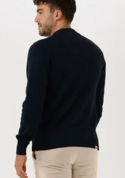 donkerblauwe anerkjendt trui akrico lambswool knit