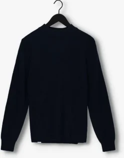 donkerblauwe anerkjendt trui akrico lambswool knit