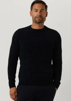 donkerblauwe anerkjendt trui aksune chenille knit