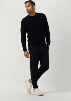 donkerblauwe anerkjendt trui aksune chenille knit