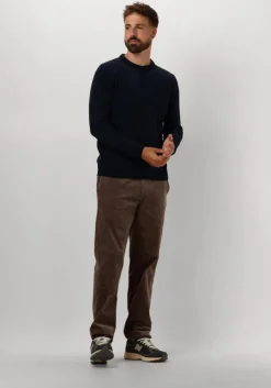 donkerblauwe anerkjendt trui aksune chenille knit