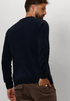 donkerblauwe anerkjendt trui aksune chenille knit