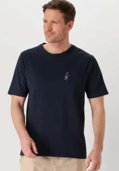 donkerblauwe anerkjendt t-shirt akkikki seasonal tee