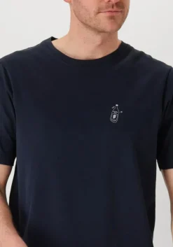 donkerblauwe anerkjendt t-shirt akkikki seasonal tee