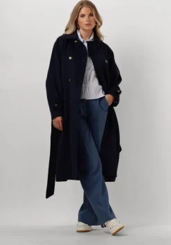 donkerblauwe another label mantel maud coat