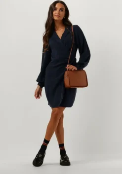 donkerblauwe another label mini jurk milou dress l/s